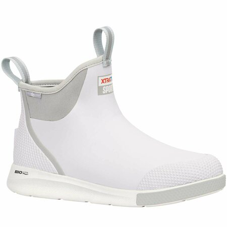 XTRATUF Men's 6 IN Ankle Deck Boot Sport, WHITE, M, Size 11 ADSM101